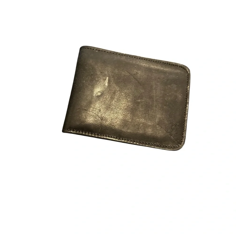 Vintage Rolfs cowhide leather black wallet billfold